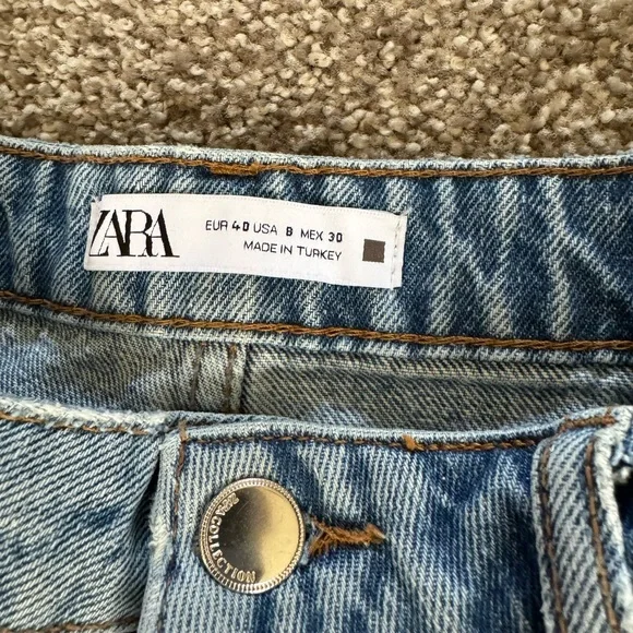 Zara High Rise Ripped Shorts - Picture 4 of 7